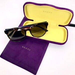 Gucci Sunglasses Women Tortoise Havana Marble Brown GG0416SK 003 30005